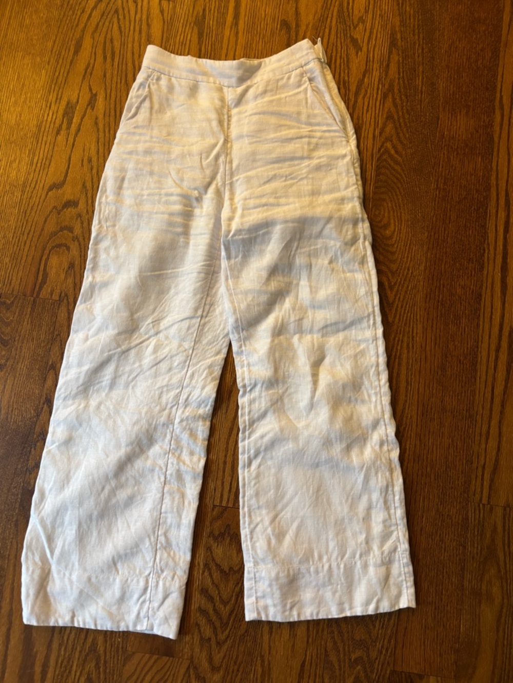 Abercrombie & Fitch White Linen Trousers